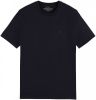 Scotch and Soda T shirts Essentials Crewneck jersey T shirt in Organic Cotton Donkerblauw online kopen