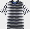 Scotch & Soda T shirt korte mouw waffle jersey breton t shirt 167347/0217 online kopen