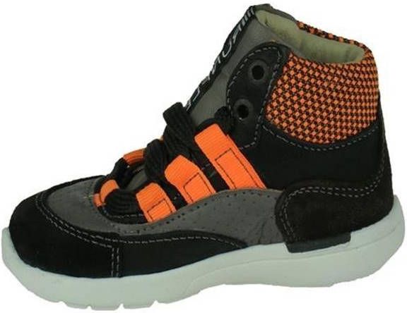 Shoesme RF21W041 C hoge leren sneakers zwart/oranje online kopen