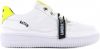 Shoesme MU21S020 C leren sneakers wit/geel online kopen