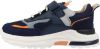 Shoesme NR22S100 L leren sneakers donkerblauw/oranje online kopen