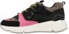 Vingino Lidya leren sneakers met panterprint zwart/roze online kopen