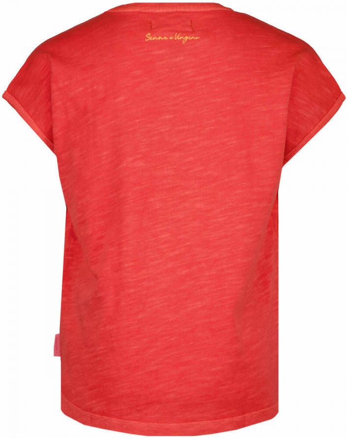 Vingino x Senna Bellod T shirt Hillie met tekst rood online kopen