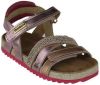 Vingino Vienna leren sandalen met panterprint roze/roségoud online kopen