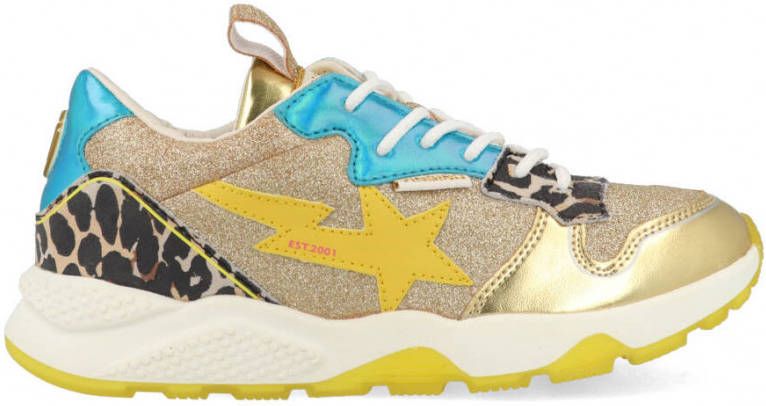 Vingino Zetta sneakers met panterprint goud/multi online kopen