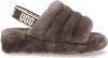 Ugg Fluff Yeah Slide Open Teen voor Kinderen in Charcoal,| Shearling online kopen