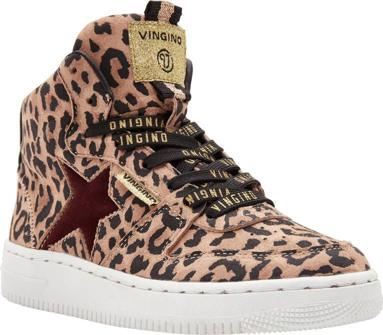 Vingino Lotte Mid Veterboot Meisjes Beige/Bruin/Zwart