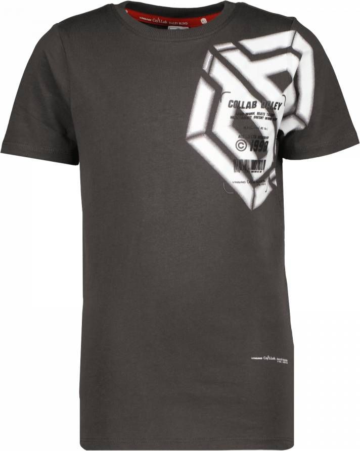 VINGINO ! Jongens Shirt Korte Mouw -- Donkergrijs Katoen online kopen