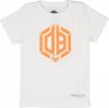 Vingino Daley Blind T shirt Hermy met logo wit/oranje online kopen