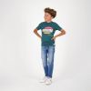 VINGINO ! Jongens Shirt Korte Mouw -- Donkergroen Katoen online kopen