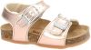 Kipling Easy 4 leren sandalen roségoud online kopen