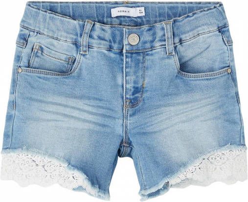 Name it Shorts Girls Salli Slim Denim Shorts 5372 Ha Blauw online kopen