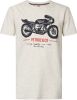 Petrol Industries T shirt met printopdruk wit melange online kopen