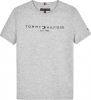 Tommy Hilfiger unisex T shirt van biologisch katoen lichtgrijs melange online kopen