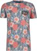 Vingino gebloemd T shirt Hup blauw/roze online kopen