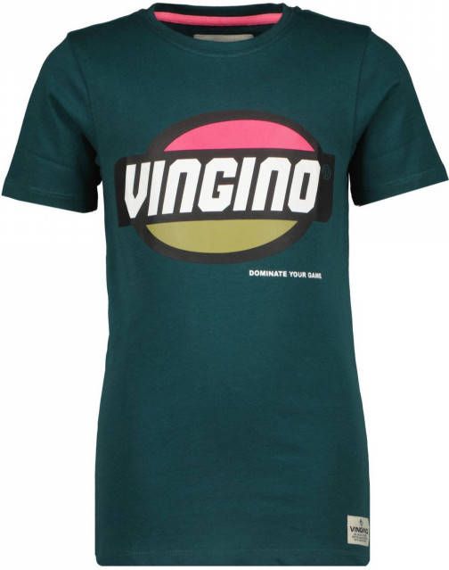 VINGINO ! Jongens Shirt Korte Mouw -- Donkergroen Katoen online kopen