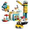 Lego 10933 DUPLO Bouw met Torenkraan, Vrachtwagen, Graafmachine en Hotdog Kraam, Speelgoed voor Peuters vanaf 2 Jaar online kopen