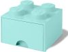 Room Copenhagen LEGO Opberglade 4 Brick Knoppen 1 Lade (Aqua Lichtblauw) online kopen