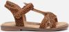 Clic! 20109 leren sandalen met panterprint bruin online kopen