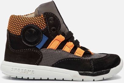 Shoesme RF21W041 C hoge leren sneakers zwart/oranje online kopen